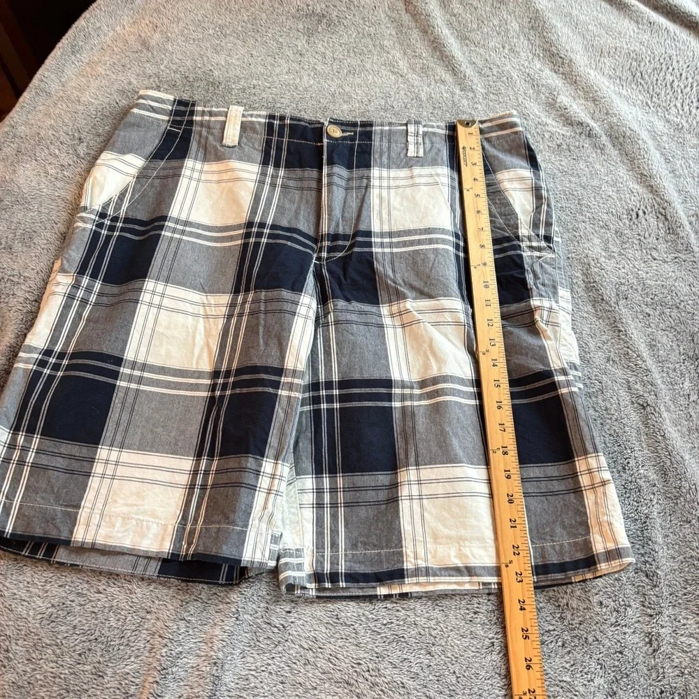 Aeropostale Men Plaid Flat Front Shorts Y2K Size 38 (fits like 40) Chino 19664